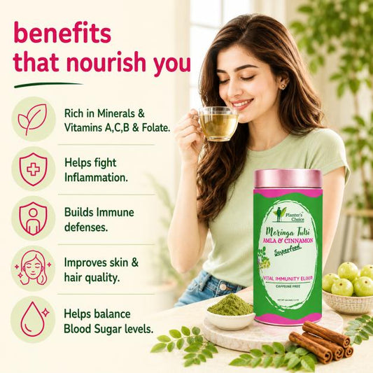 Moringa Tulsi Amla Cinnamon Superfood Tisane