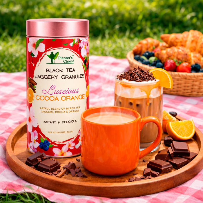 Cocoa Orange Black Tea Instant Jaggery Granules
