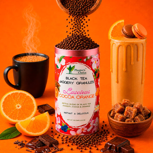 Cocoa Orange Black Tea Instant Jaggery Granules
