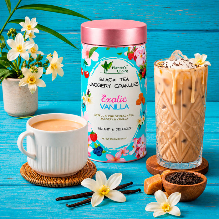Vanilla Black Tea Instant Jaggery Granules