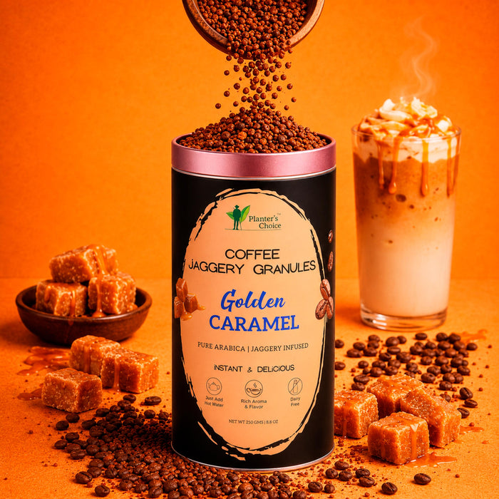 Caramel Coffee Instant Jaggery Granules