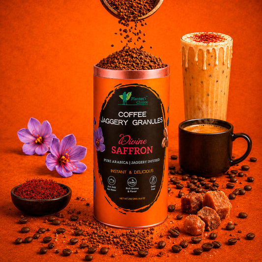 Saffron Coffee Instant Jaggery Granules