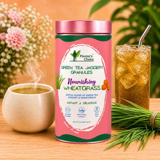 Wheatgrass Green Tea Instant Jaggery Granules