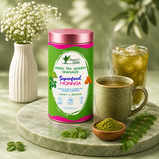 Moringa Green Tea Instant Jaggery Granules