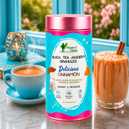 Cinnamon Black Tea Instant Jaggery Granules