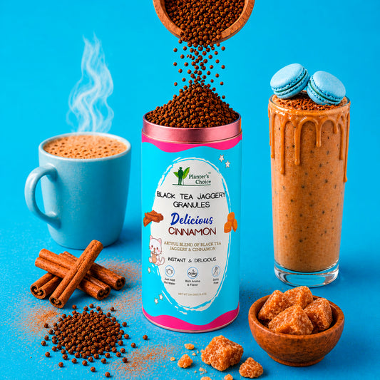 Cinnamon Black Tea Instant Jaggery Granules