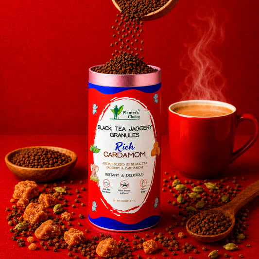 Cardamom Black Tea Instant Jaggery Granules