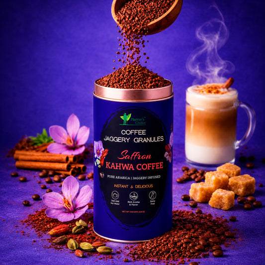 Saffron Kahwa Coffee Instant Jaggery Granules