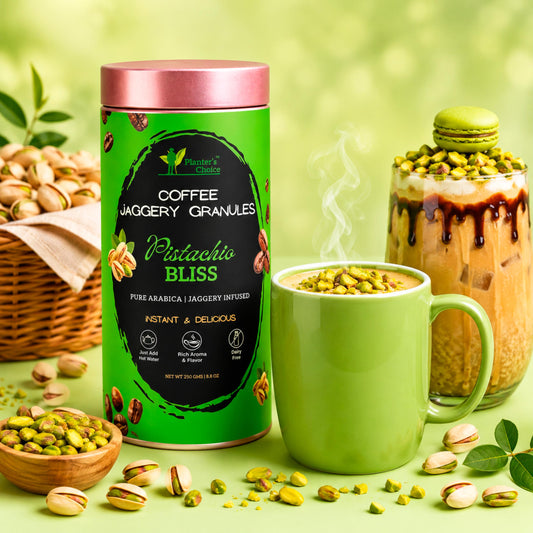 Pistachio Coffee Instant Jaggery Granules