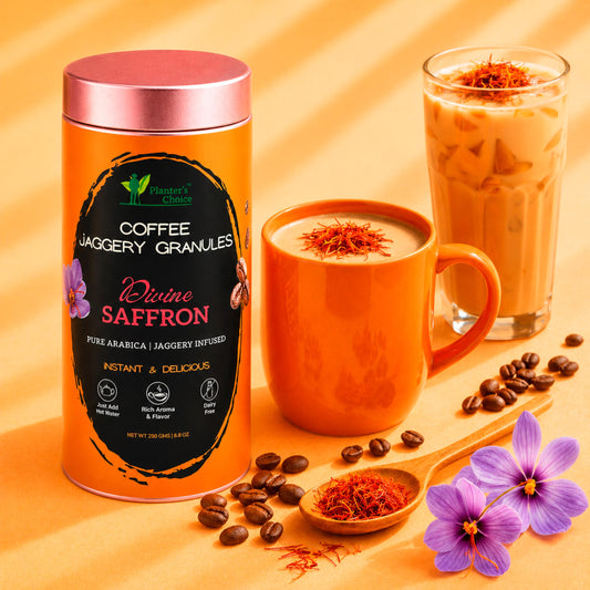 Saffron Coffee Instant Jaggery Granules
